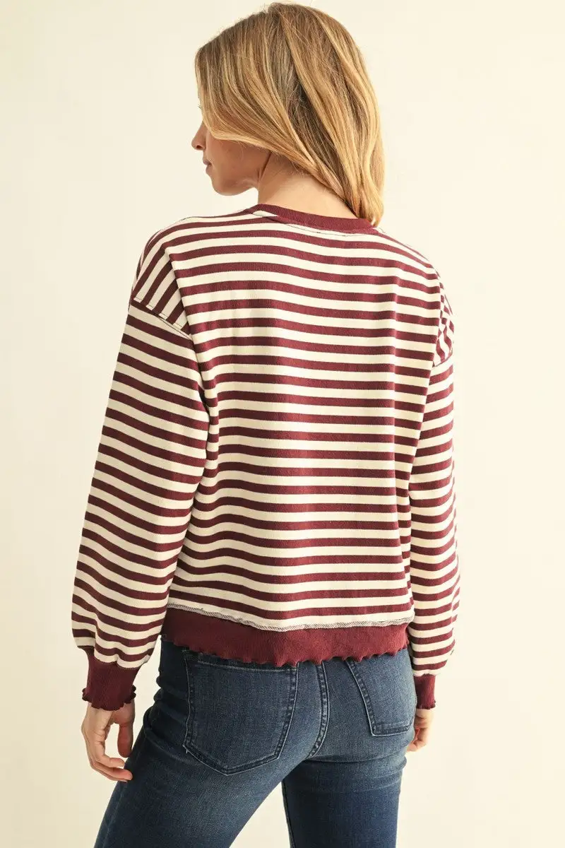 Stripe French Terry Sweatshirt
