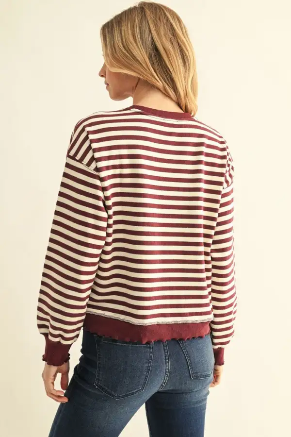 Stripe French Terry Sweatshirt