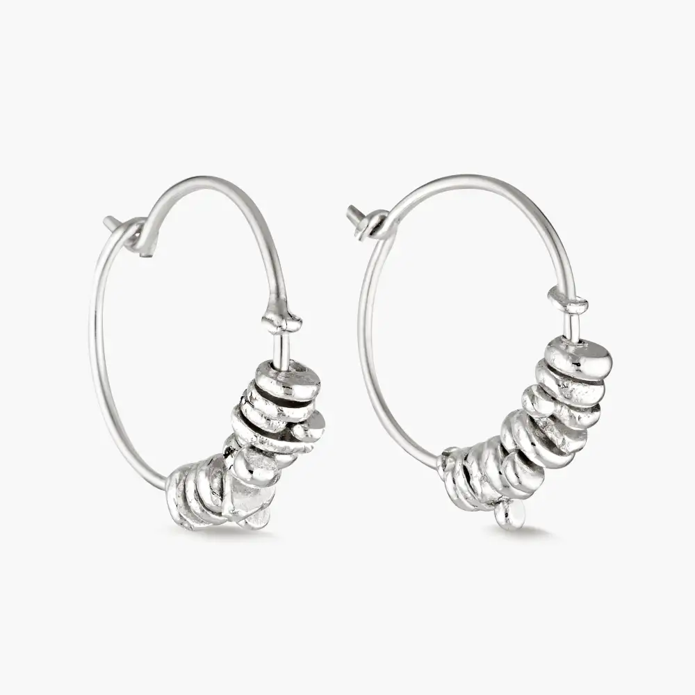 Dancing Sun Hoop Earrings