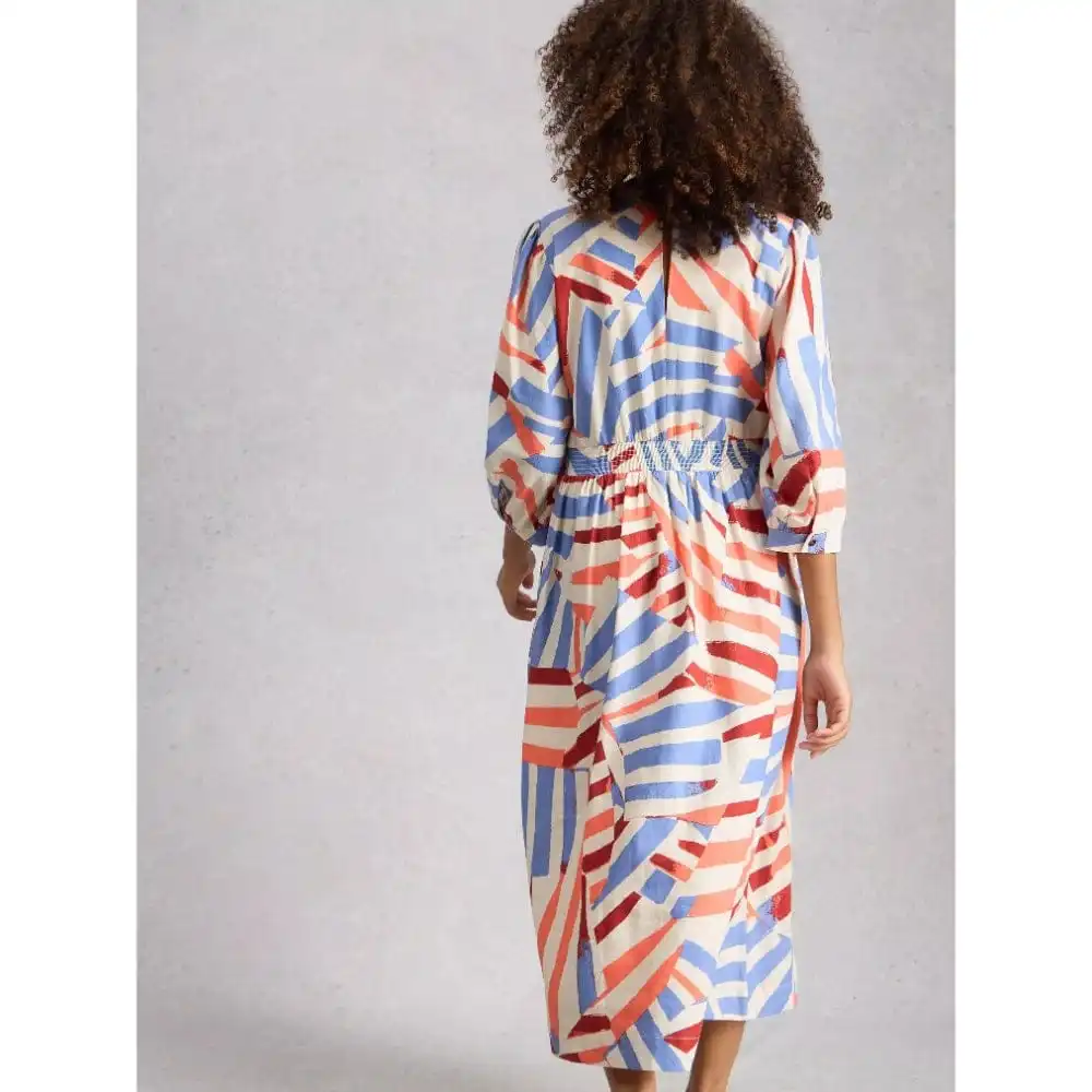 Linen-Blend Women's Midi Dress