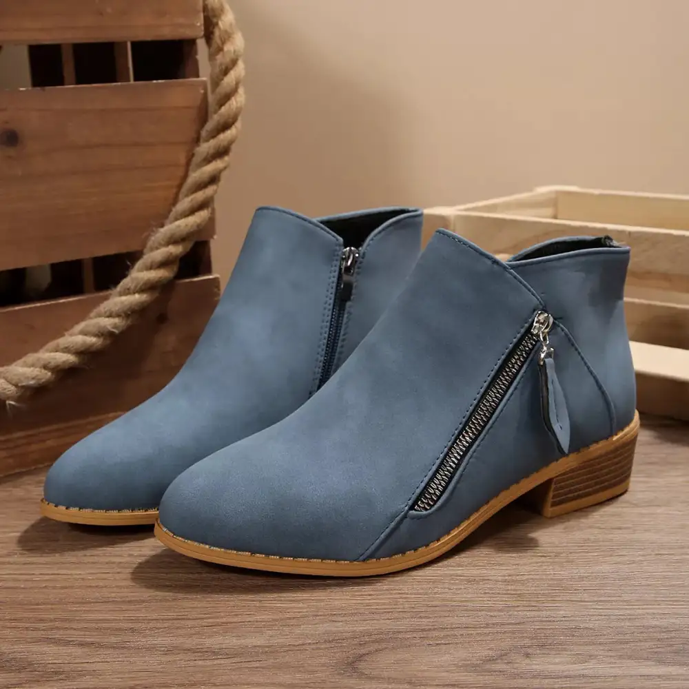 Block Heel Ankle Boots