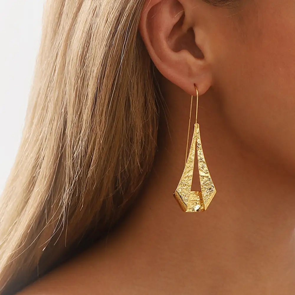Hollow Twisted Metal Earrings