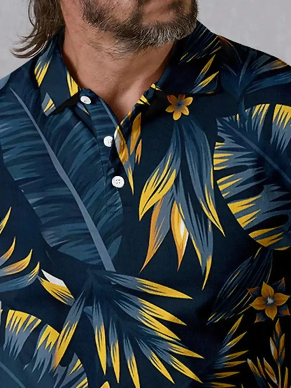 Layered Short Sleeve Button Up Polo Shirt
