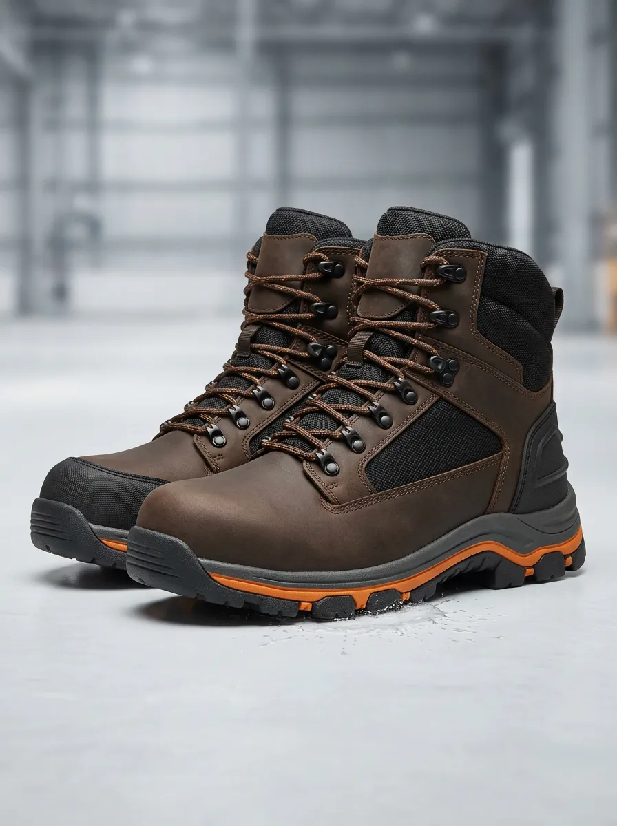 Jobsite Leather-Look Men's Waterproof Work Boots