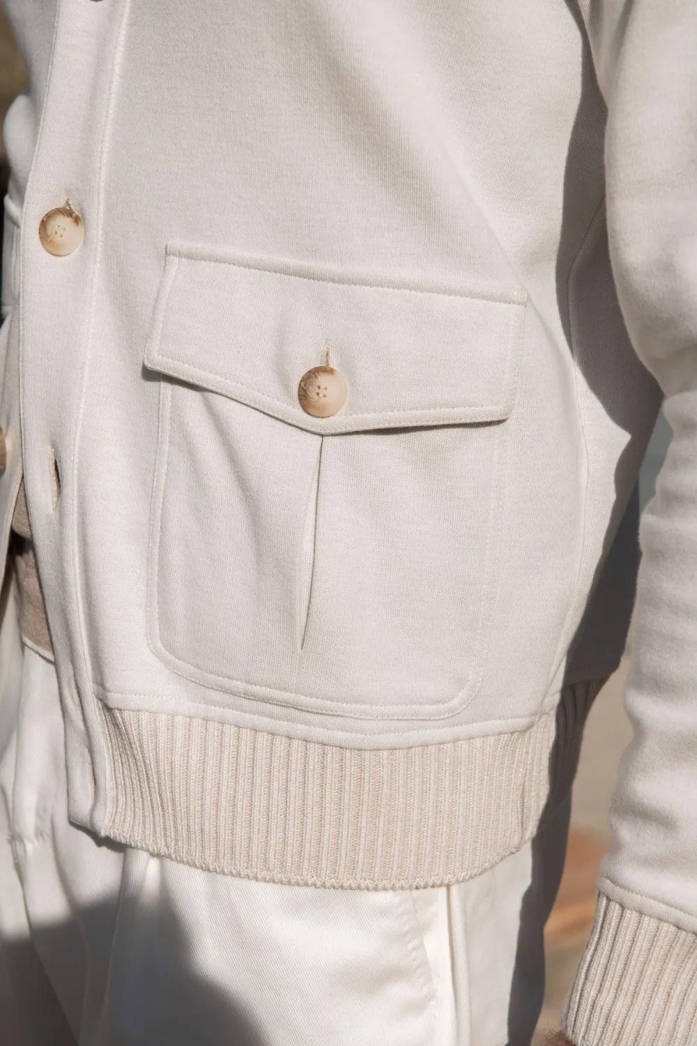 Cotton Knitted Bomber