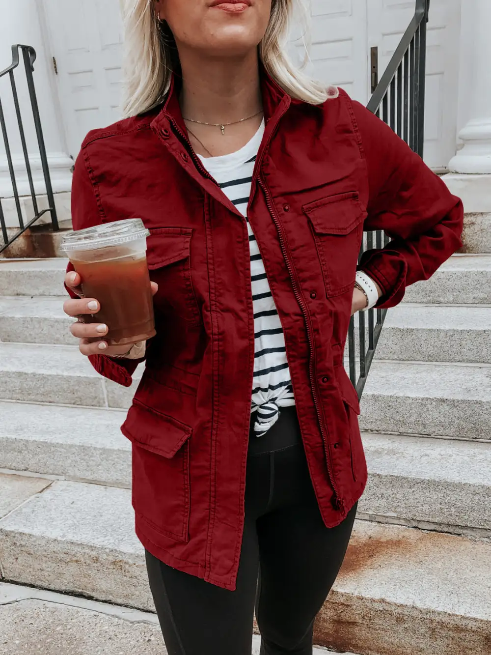 Zip-Up Pocketed Jacket
