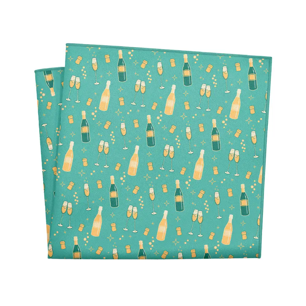 Refined Understated Novelty Food And Drink Motif Pocket Square