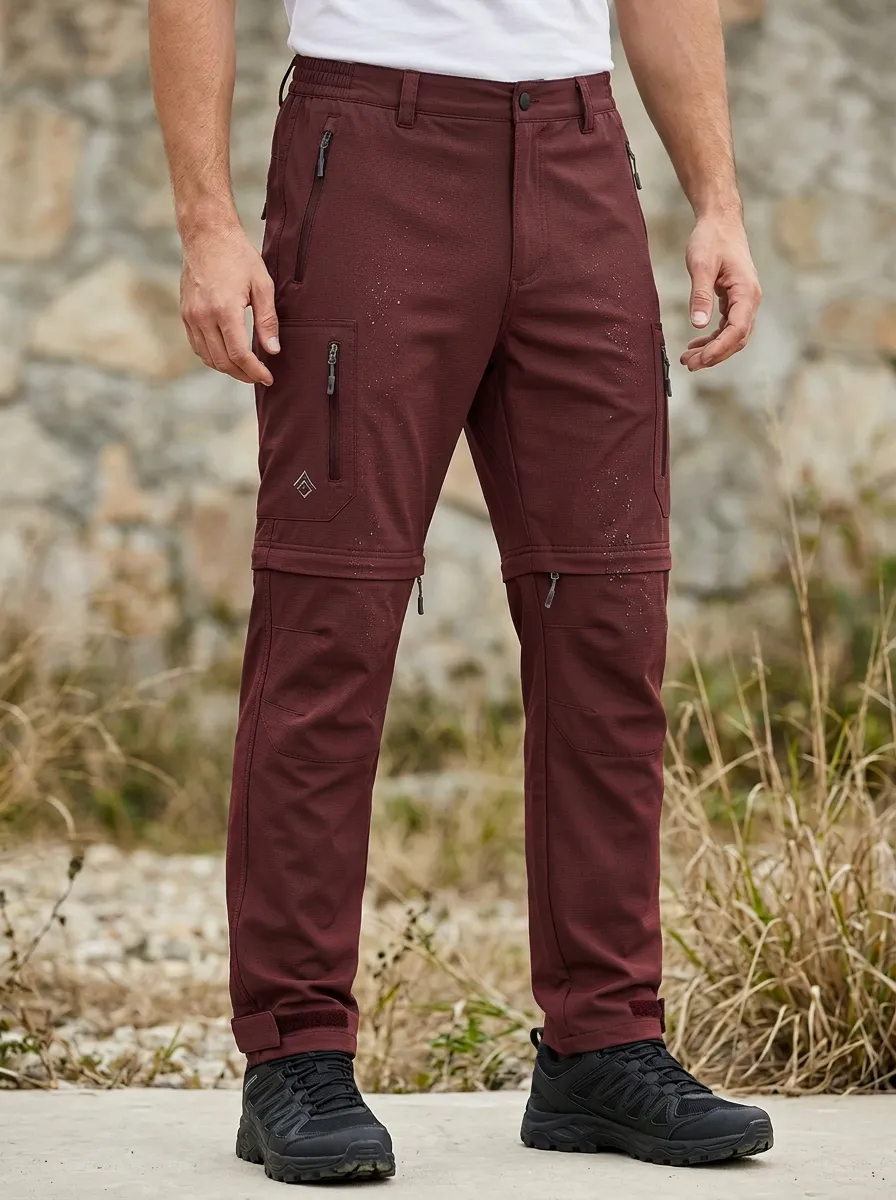 Men's Adventure Field Water-Resistant Zip-Off Tactical Cargo Pants