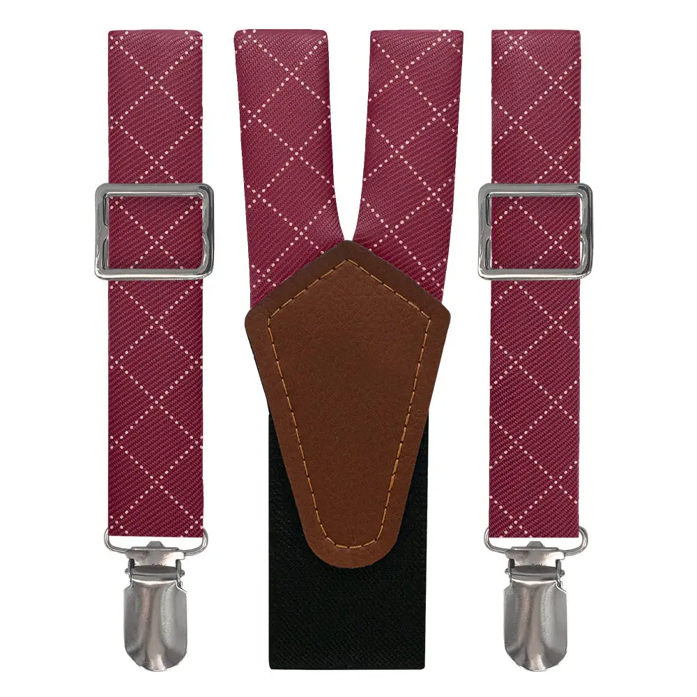 Quilted Plaid Pattern Suspenders