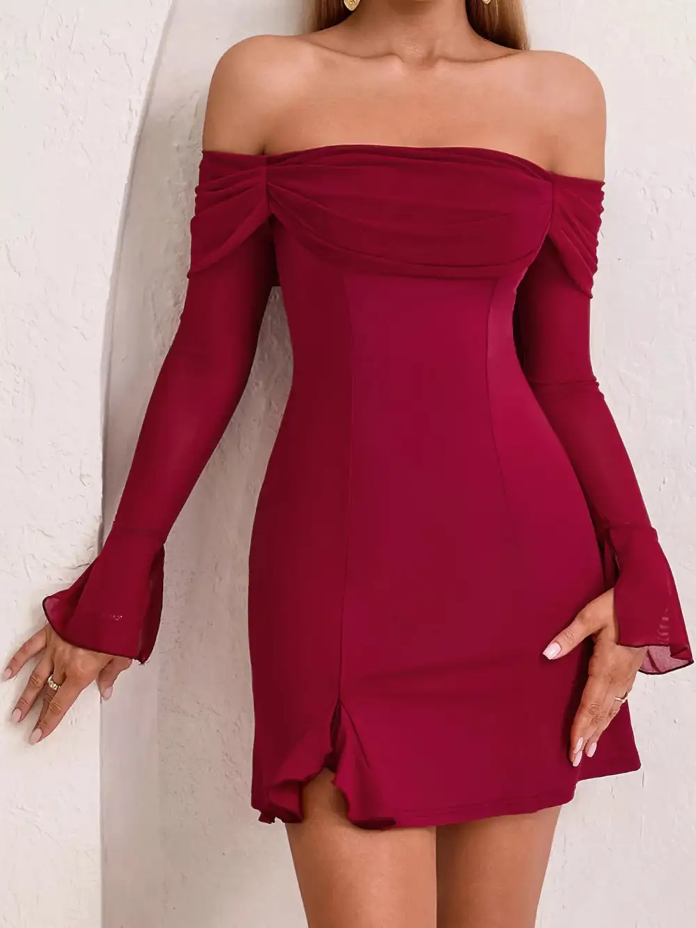 Lightweight Feel Long Sleeve Mini Dress