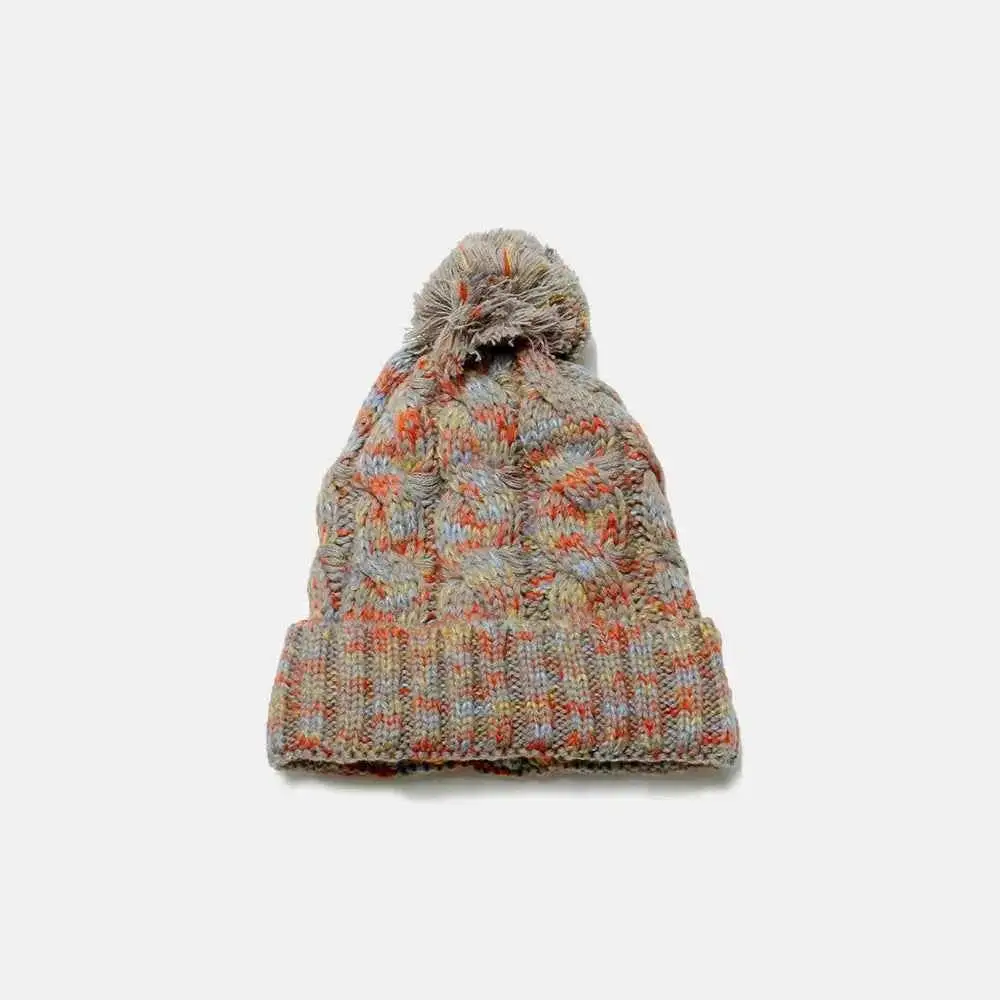 Contrast Cable Knit Hat