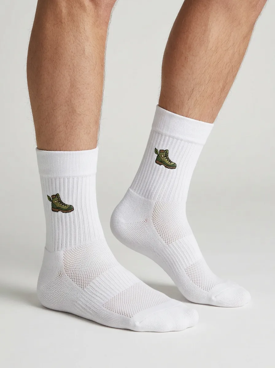 White Summit Sport Graphic Training Ankle Socks