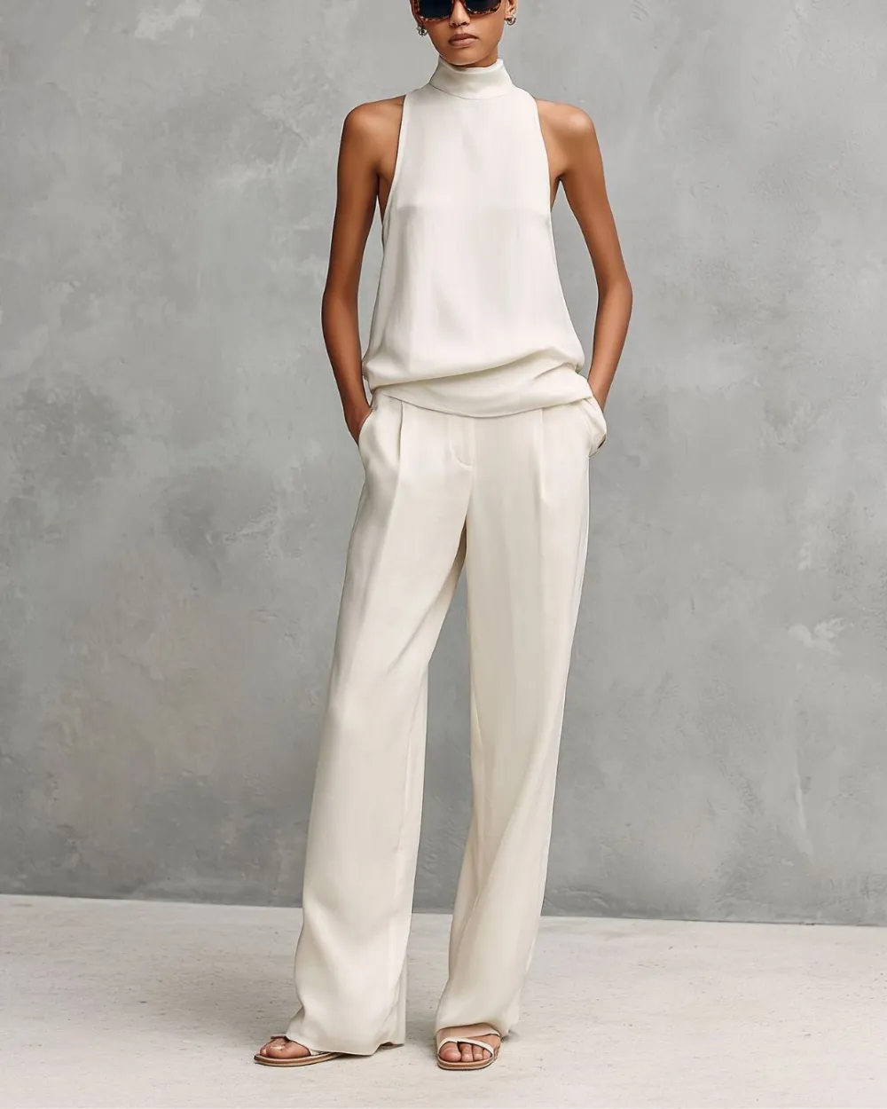 Elegant Round-Neck Set