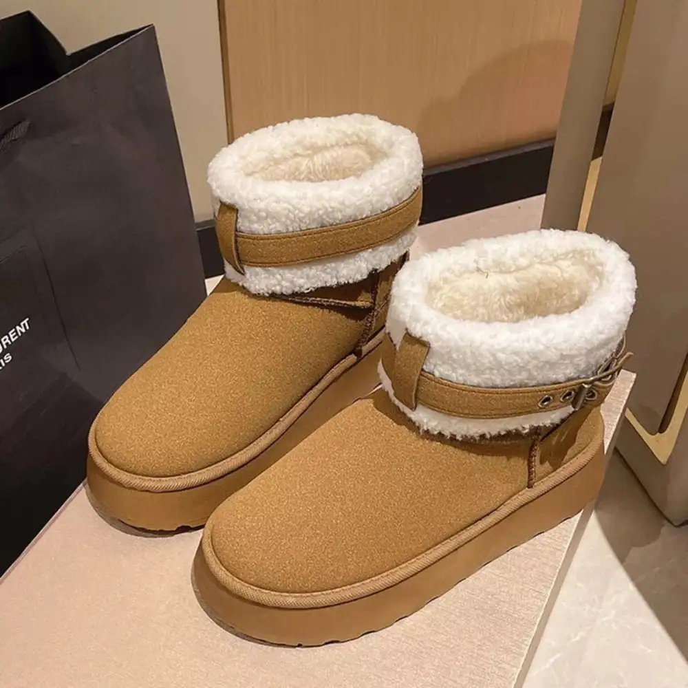 Cozy Plush Lined Winter Ankle Boots