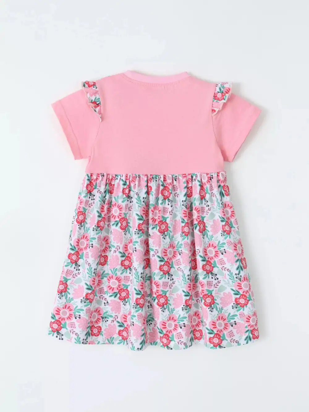 Girls Floral Print Bow Detail Dress