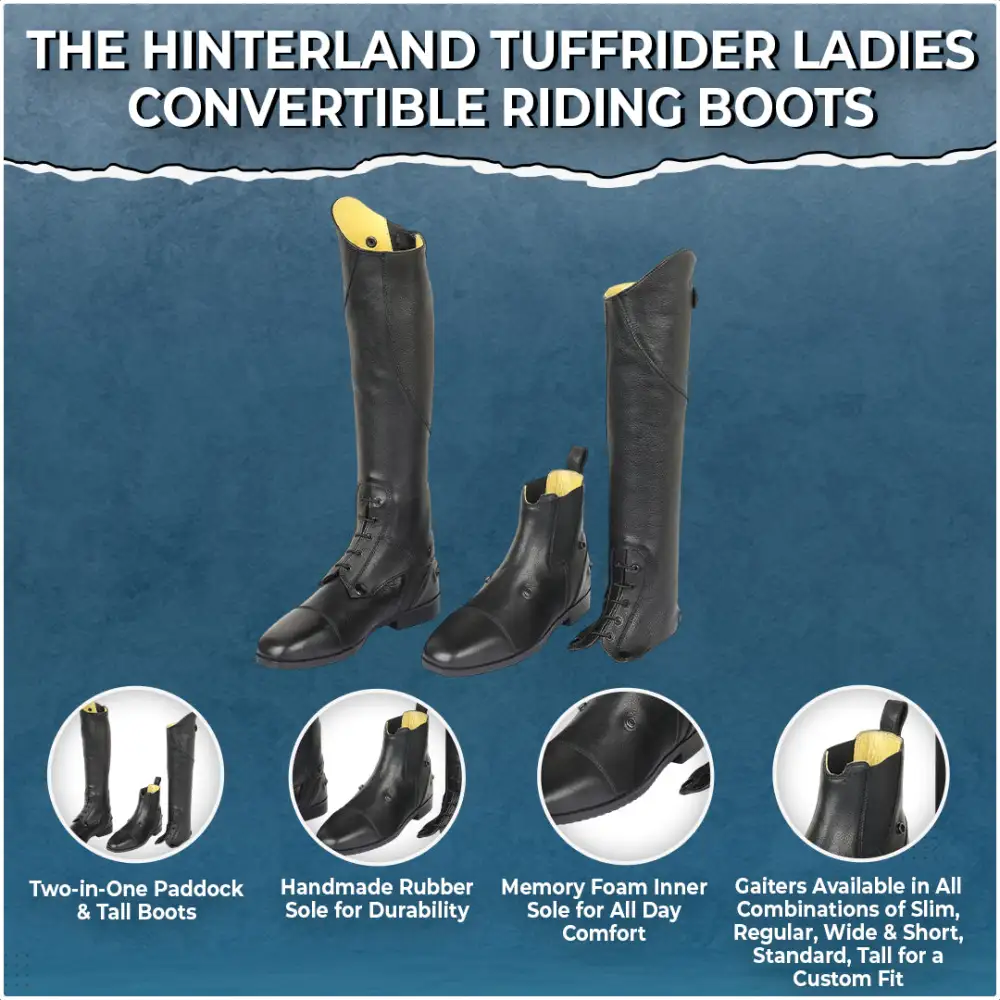 Women's Convertible Square Toe Cushioned Reinforced Knee High Boots