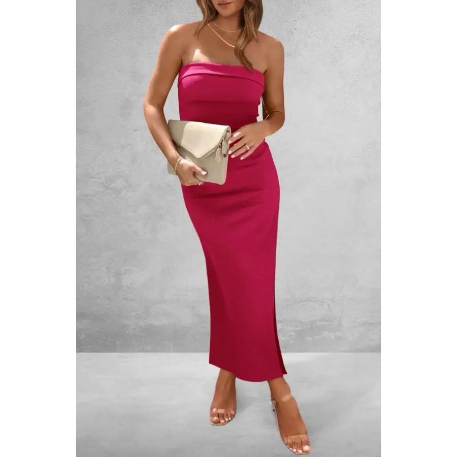 Slit Slit Tube Midi Dress