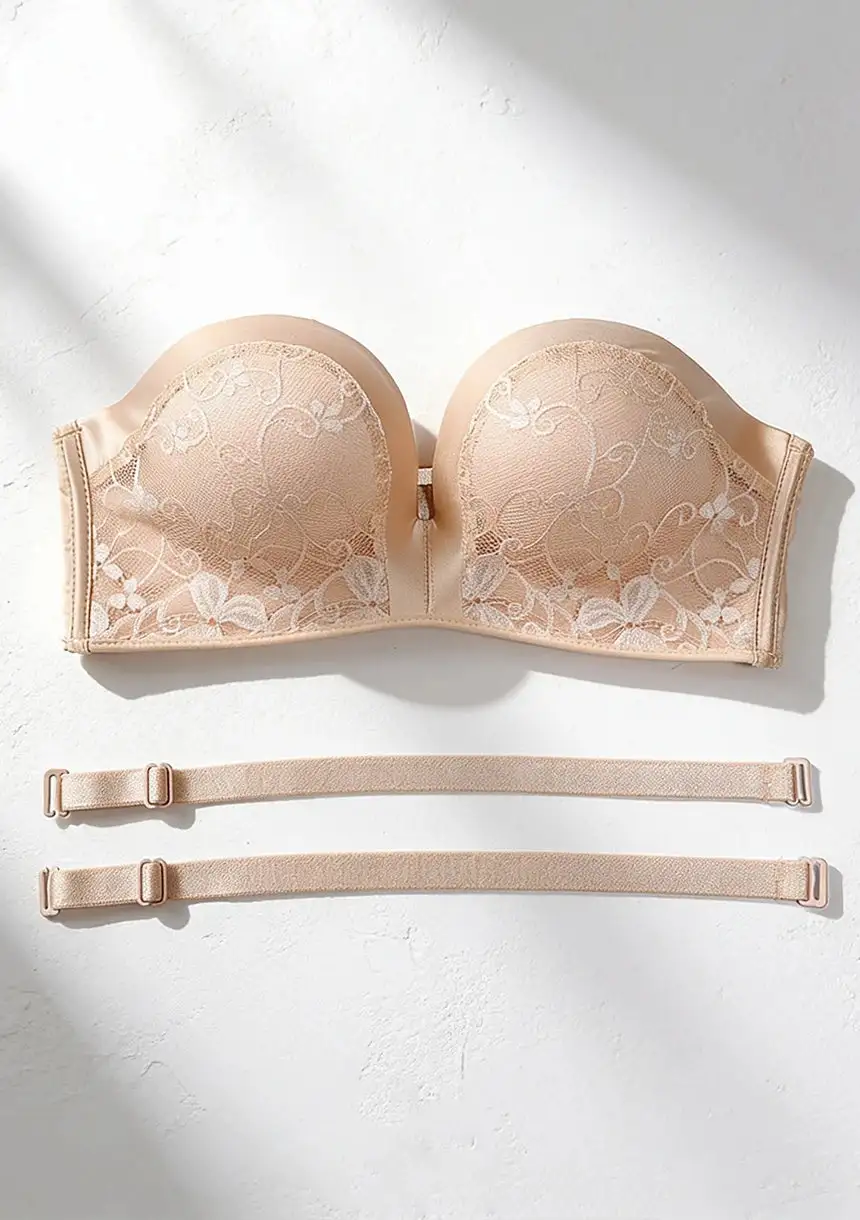 Lace-Detail Adhesive Everyday Bra