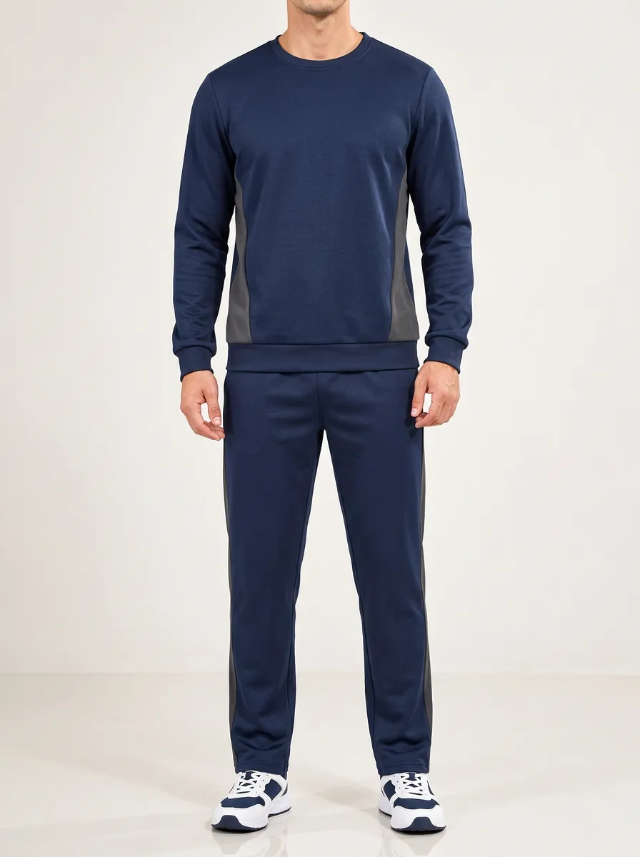 Men's Activewear Contrast Panel Sportswear Set
