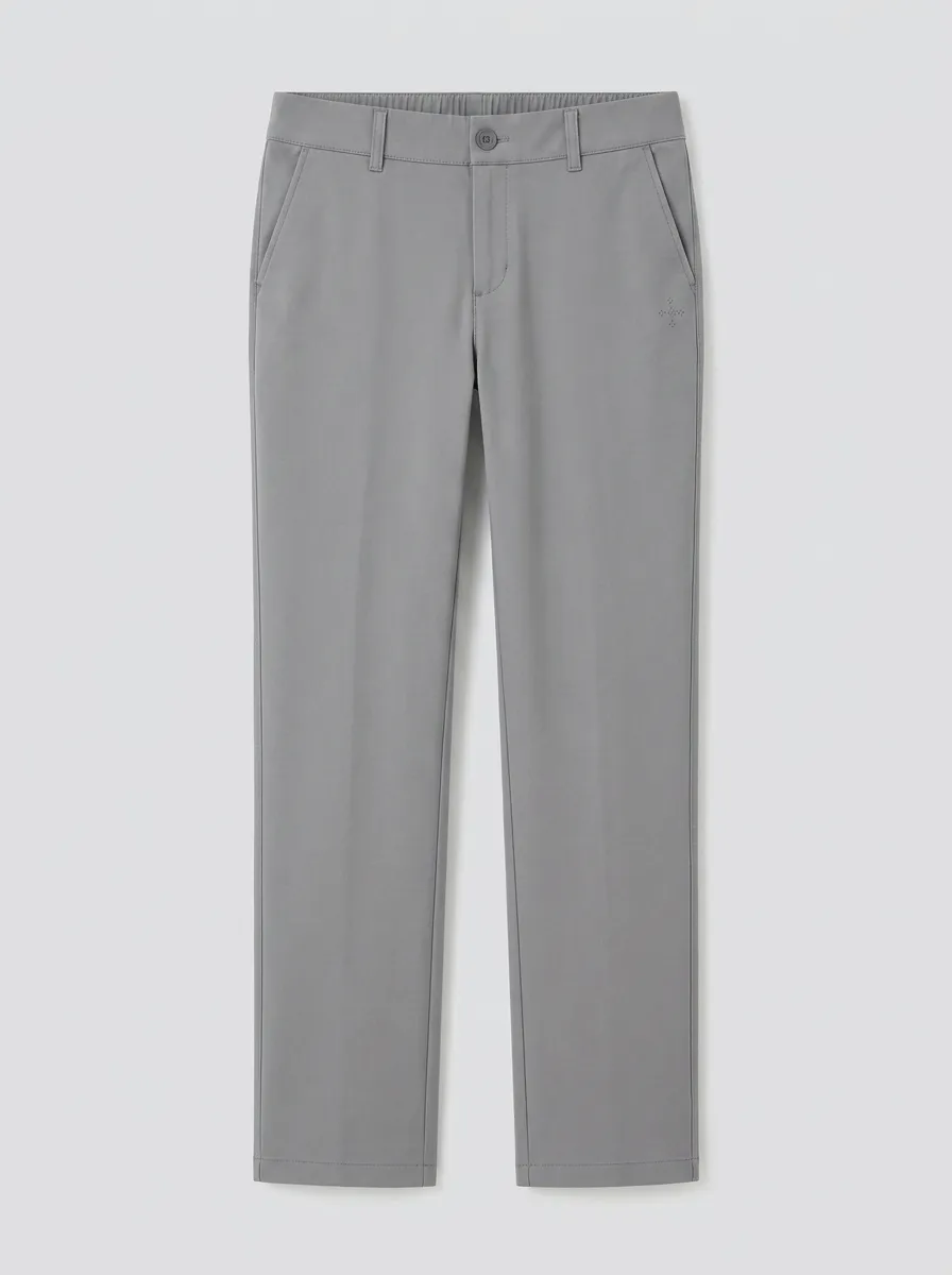 Women's Classic Everyday Logo Embroidered Mid Rise Straight Leg Pants