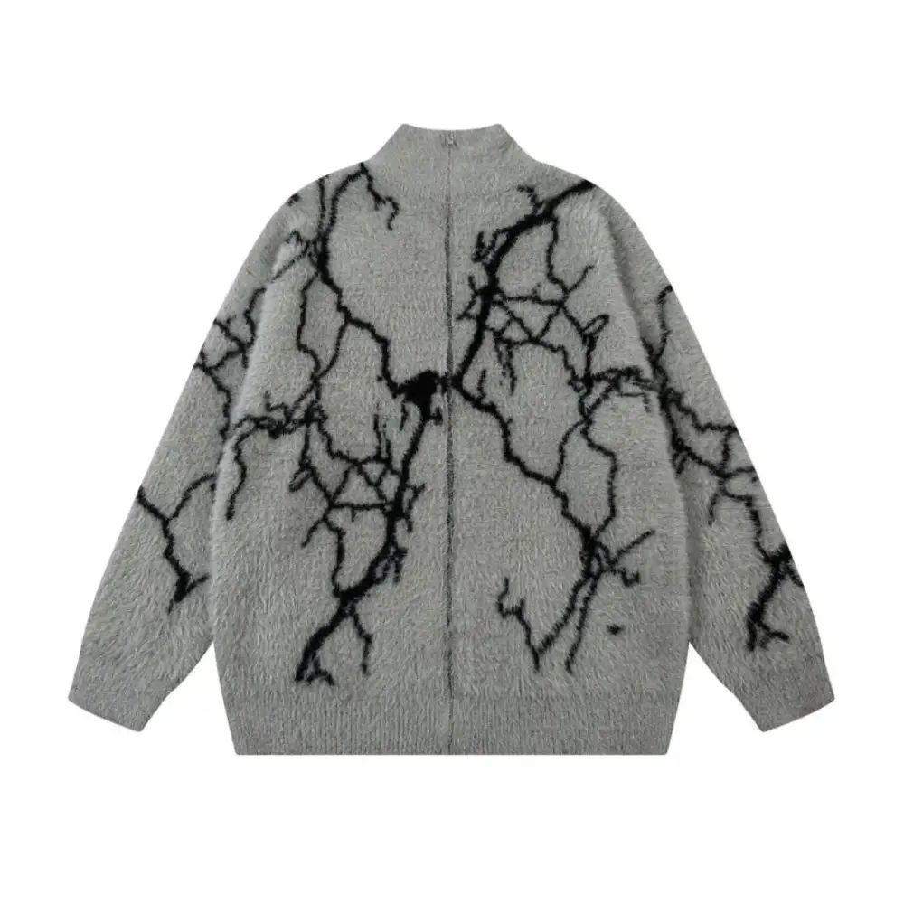 Textured Zip Sweater Jacket