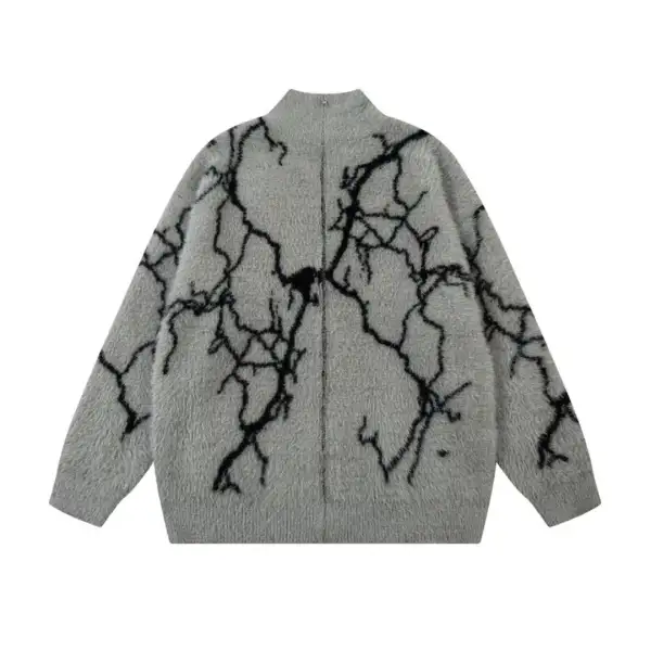 Textured Zip Sweater Jacket