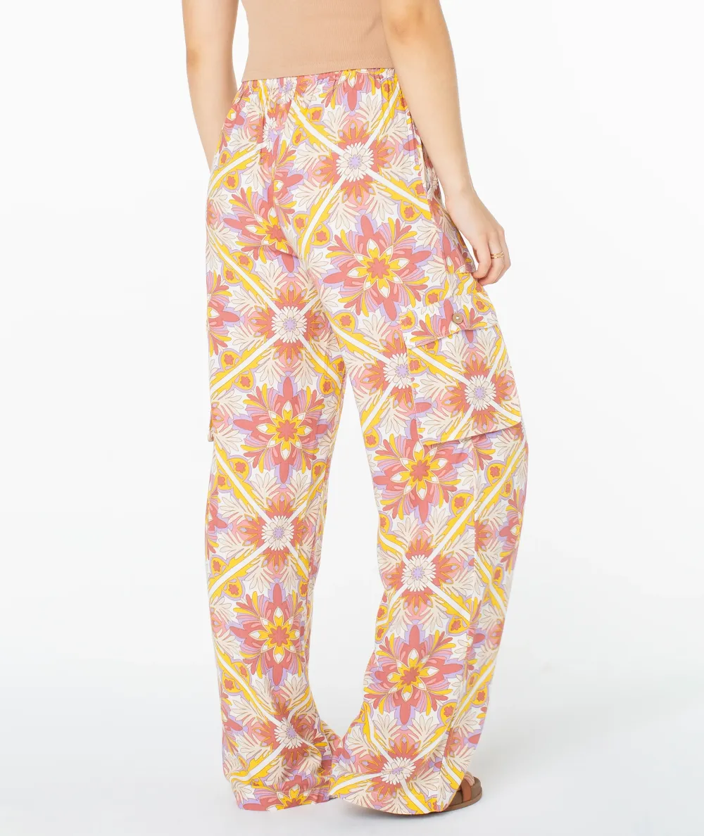 Stretch Waistband Drawstring Wide Pants