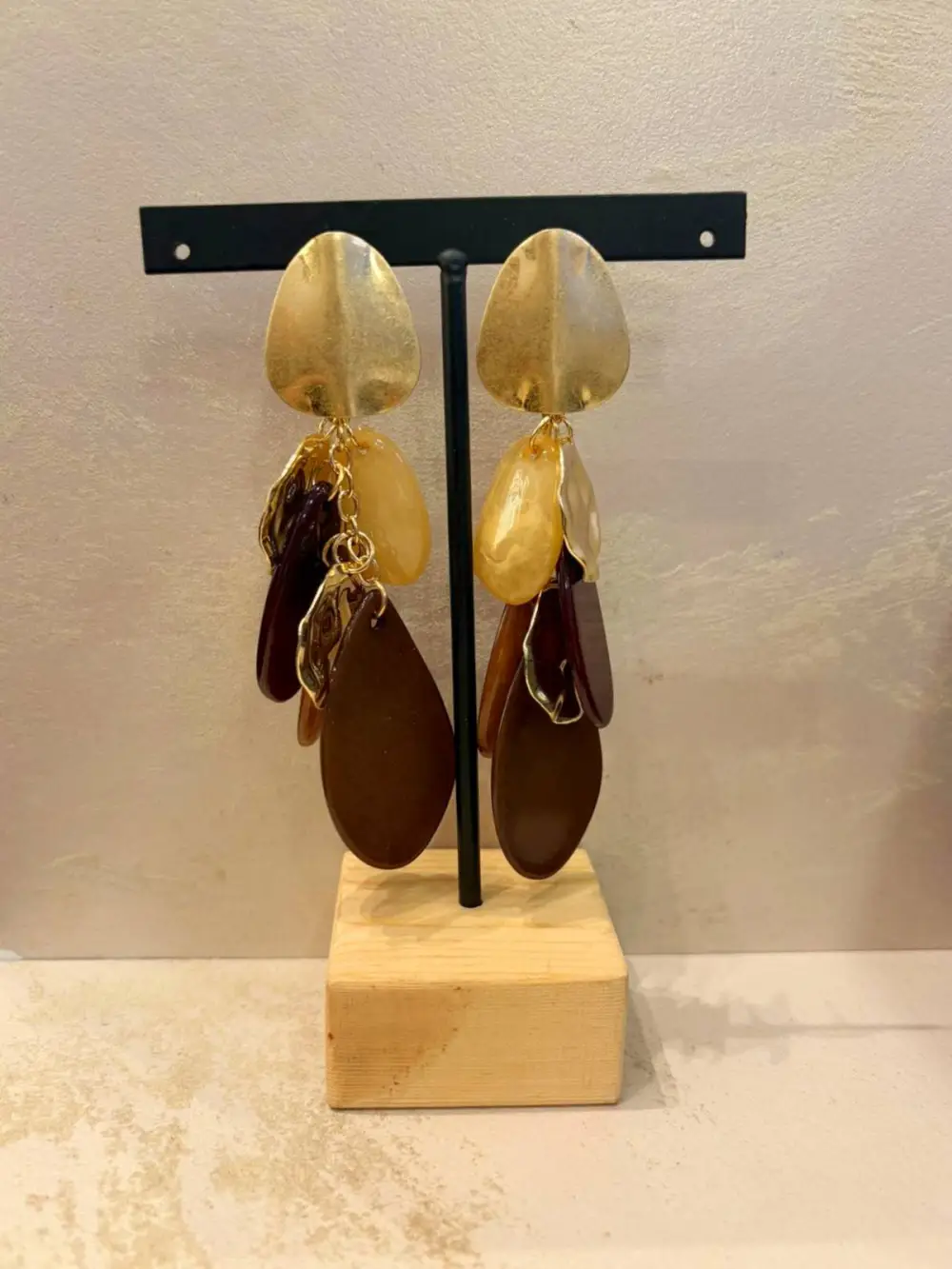 Dangle Tortoiseshell Effect Dangle Earrings