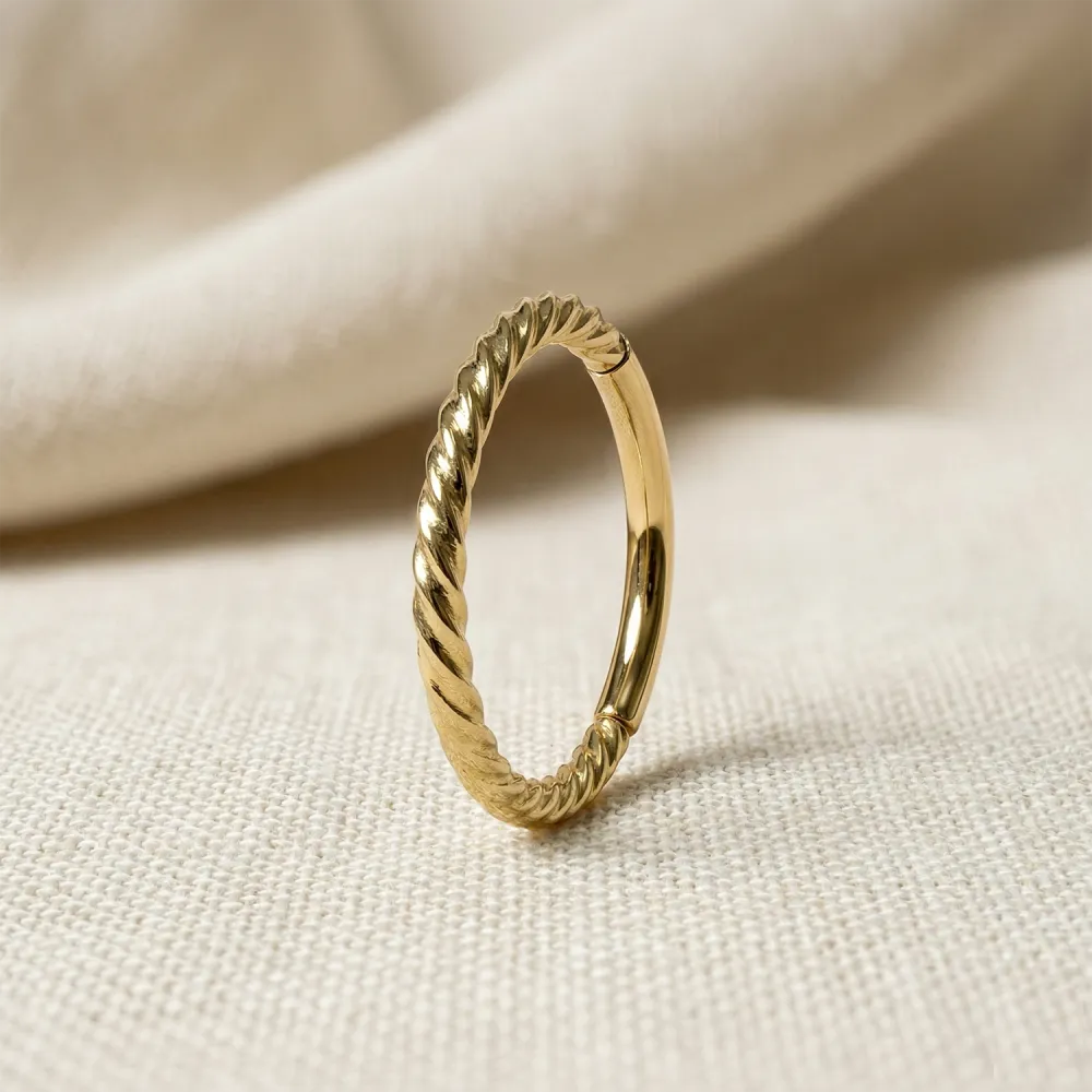 Everyday Titanium Hinged Hoop Ring