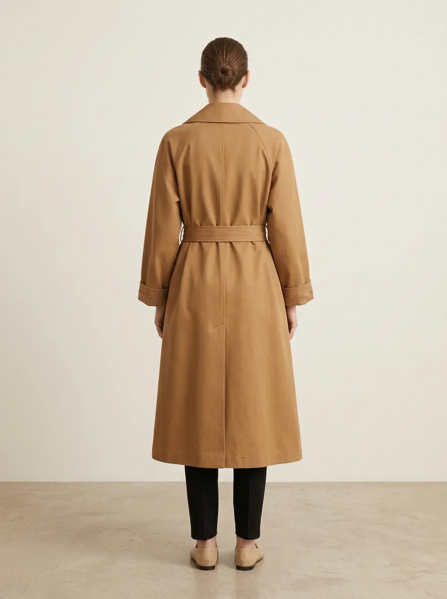 Women's Urban Belted Classic Long Trench Coat