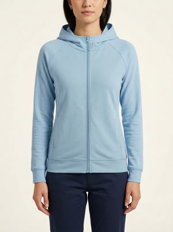 Women's Raglan Colorblock Full-Zip Side-Pocket Hoodie