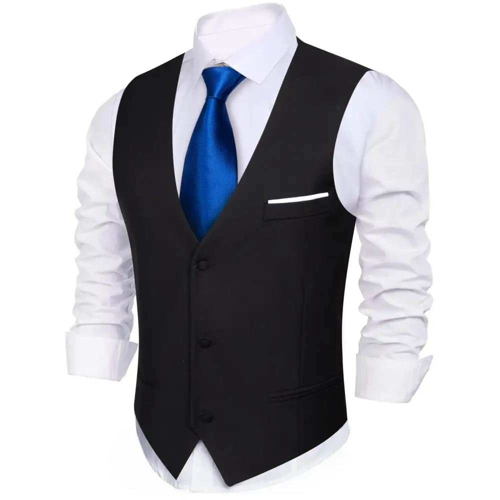 Solid Business Formal Dress Vest