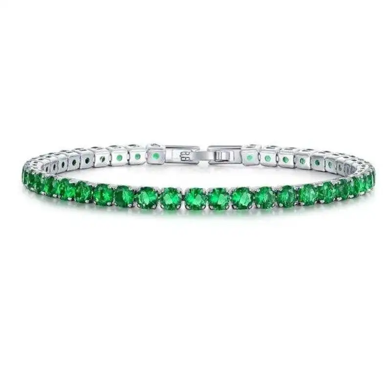 Women's Paved Zirconia Tennis Bracelet Fold Over Closure