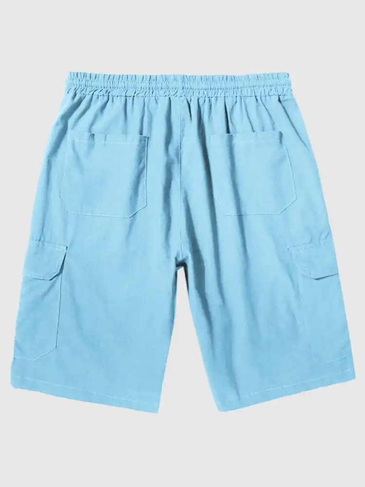 Linen Look Pants With Pockets