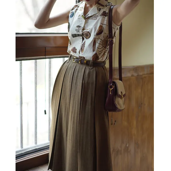 Breezy Outing Everyday Casual Pleated Skirt