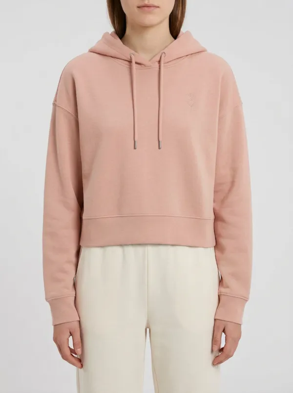 Women's Minimalist Floral Sage Green Printed Hoodie