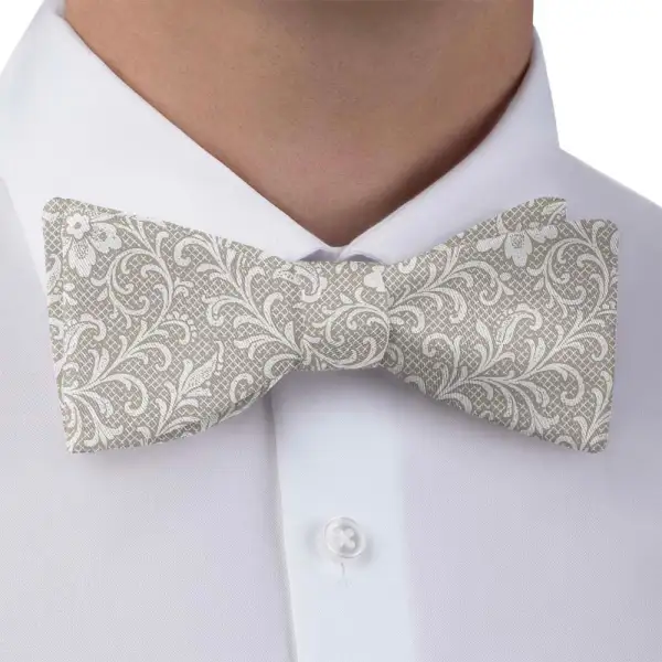 Lacework Floral Motif Bow Tie