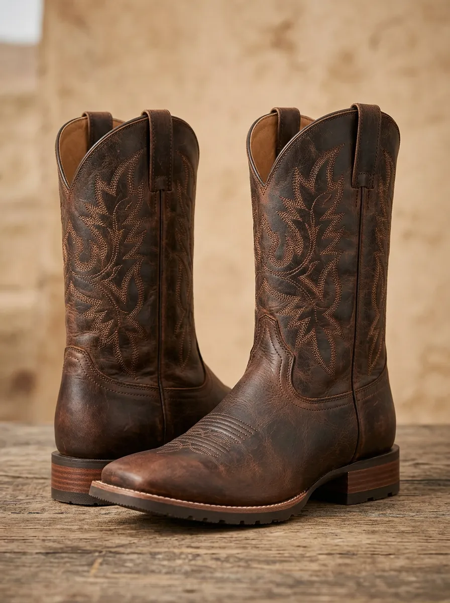 Timeless Embroidered Refined-Look Western Boots