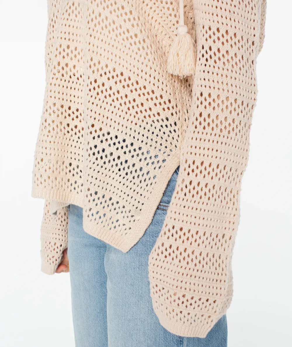 Knitted Sweater With Split Hem