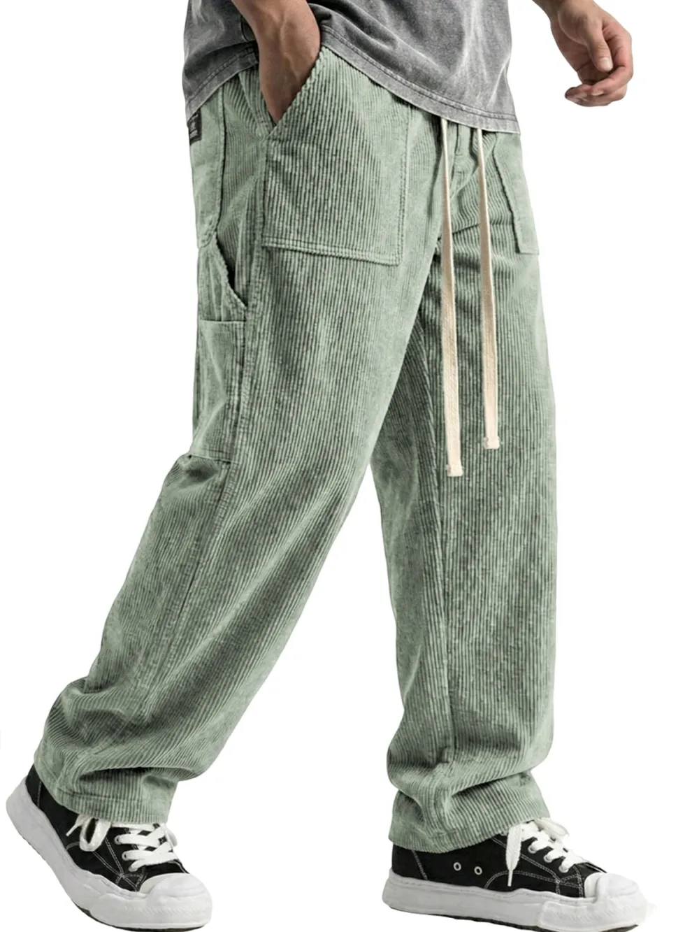 Relaxed Corduroy Pocket Trousers