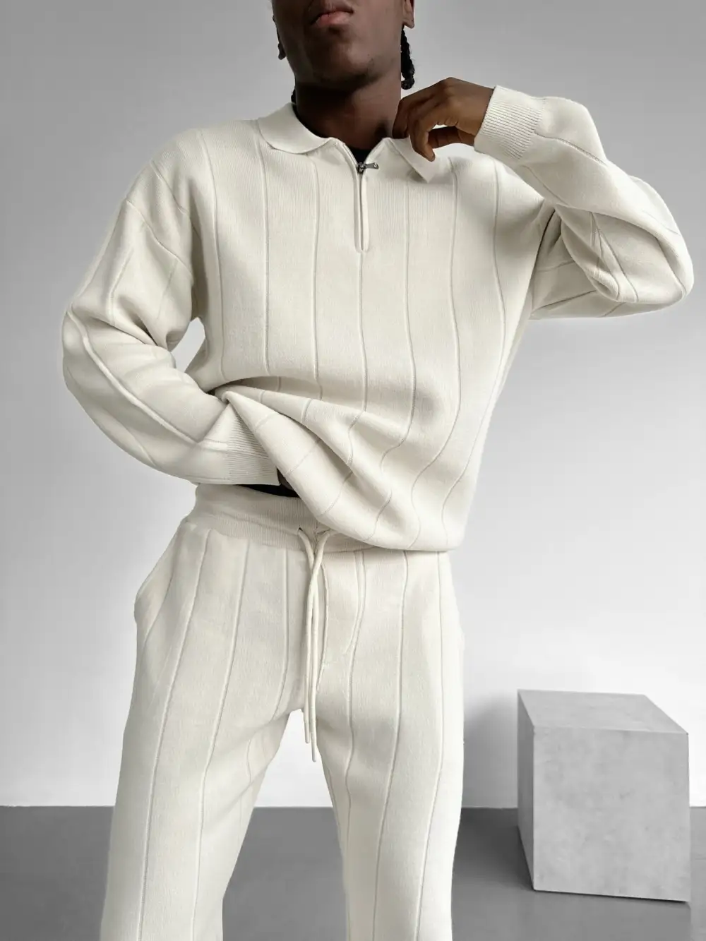 Relaxed Knit Sweatshirt
