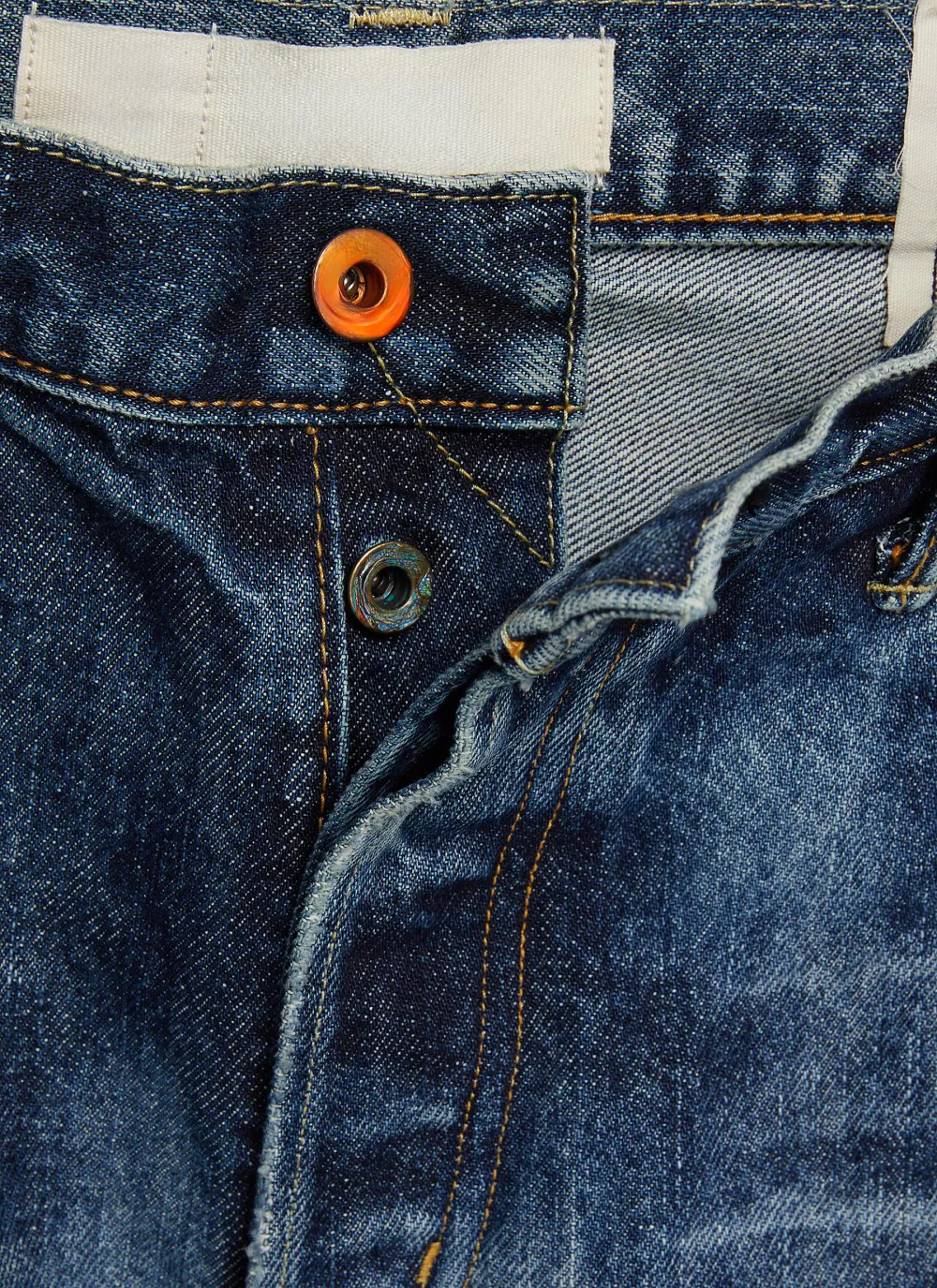 Simple Soft Straight-Cut Blue Cottom Jeans
