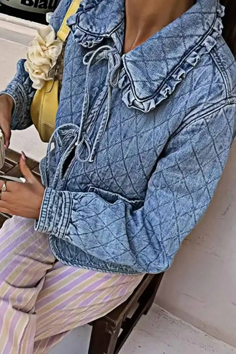 Lightweight Quilted Belted Jacket