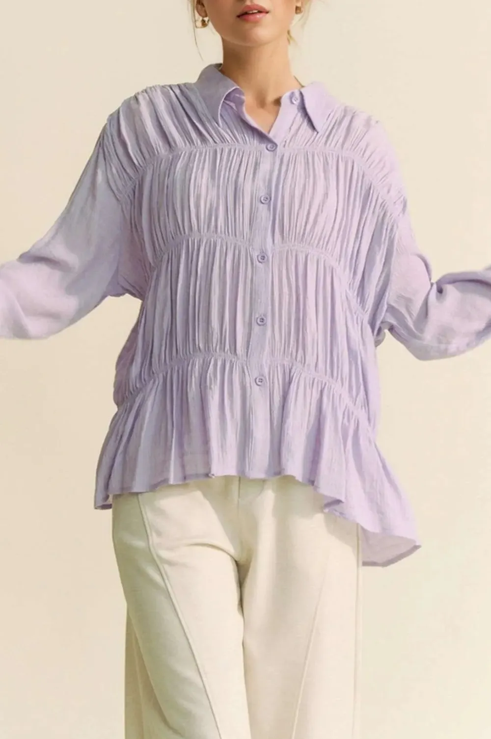 Denim Button-Front Shirt