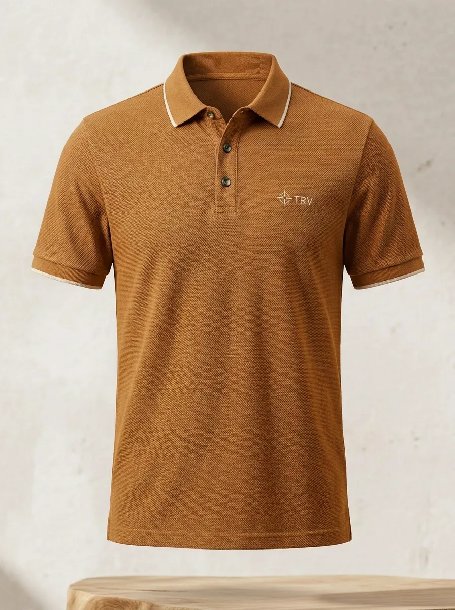 Compass-Detail Men's Polo Shirt