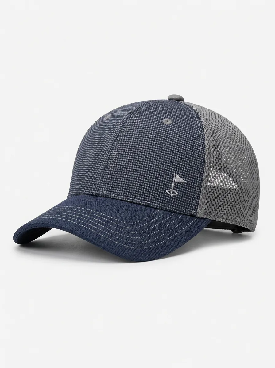 Unisex Mesh Trucker Cap with Horse Flag Embroidery