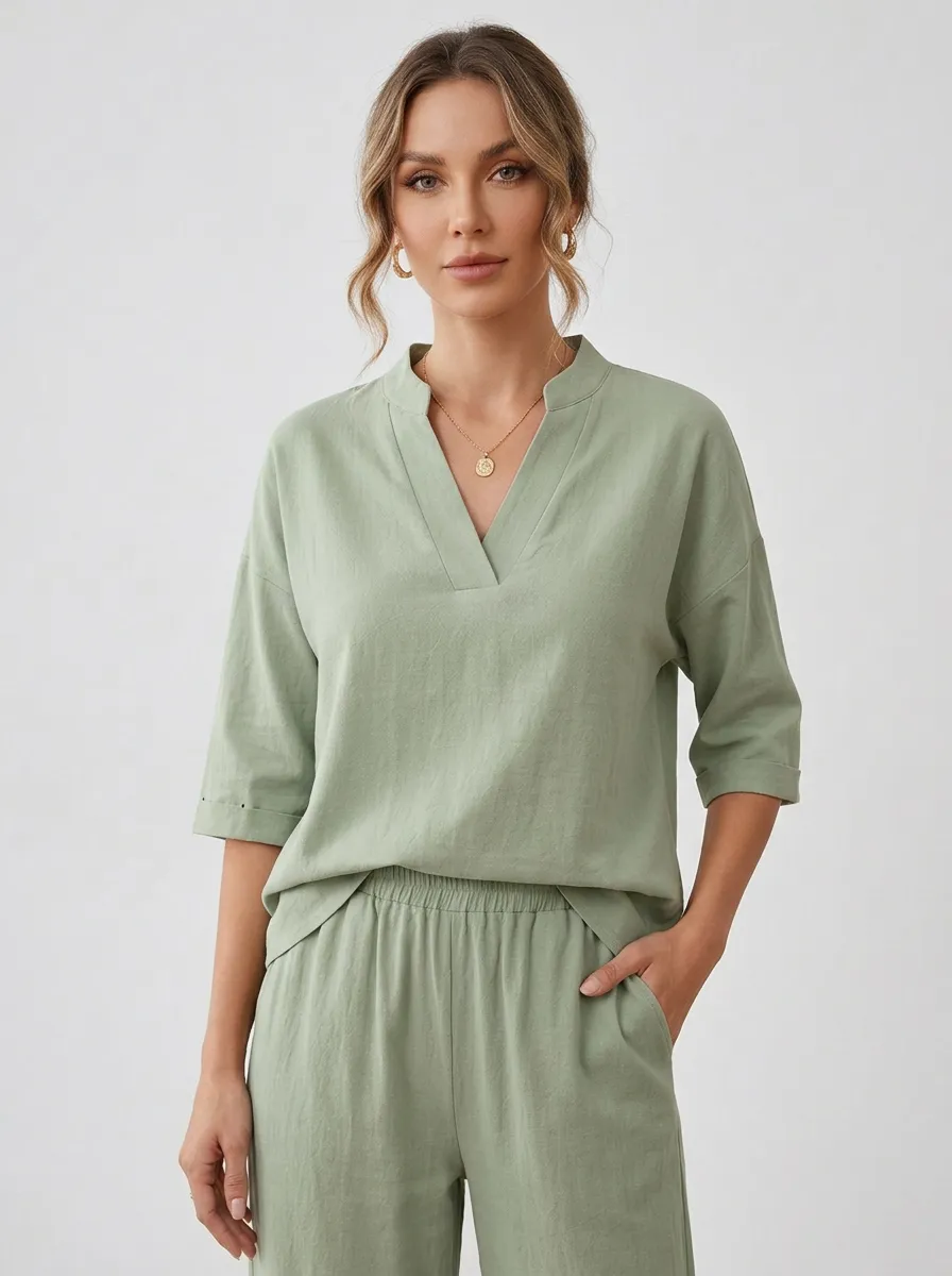 Easy-Wear Women's V-Neck Shirt