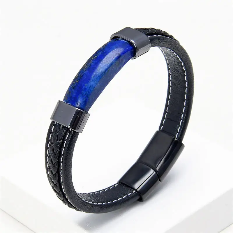 Lazurite Lapis Lazuli Tiger Eye Rhodonite Hematite Bracelet
