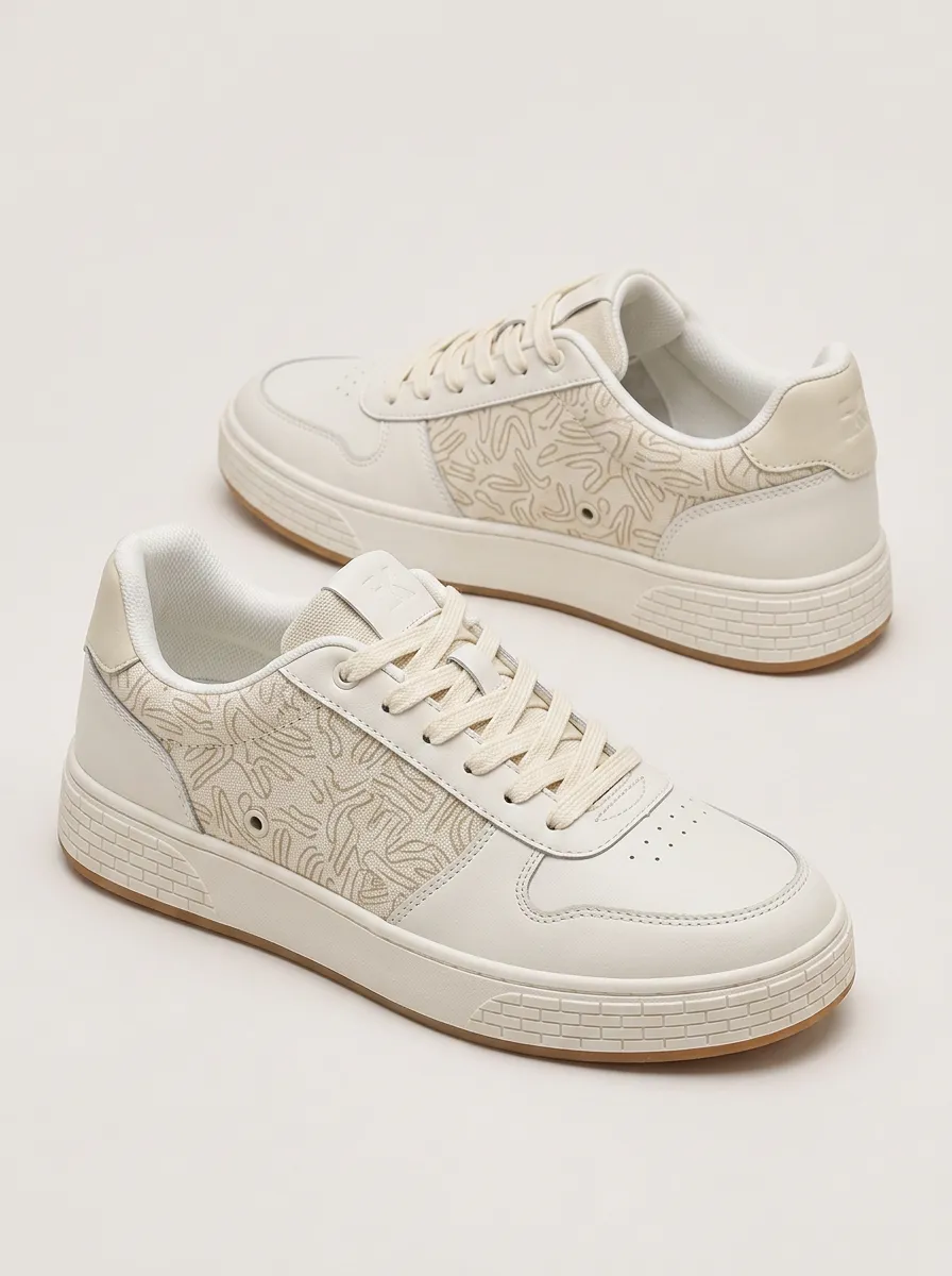 Men's Abstract Line Art Pattern Patterned Skate Shoes