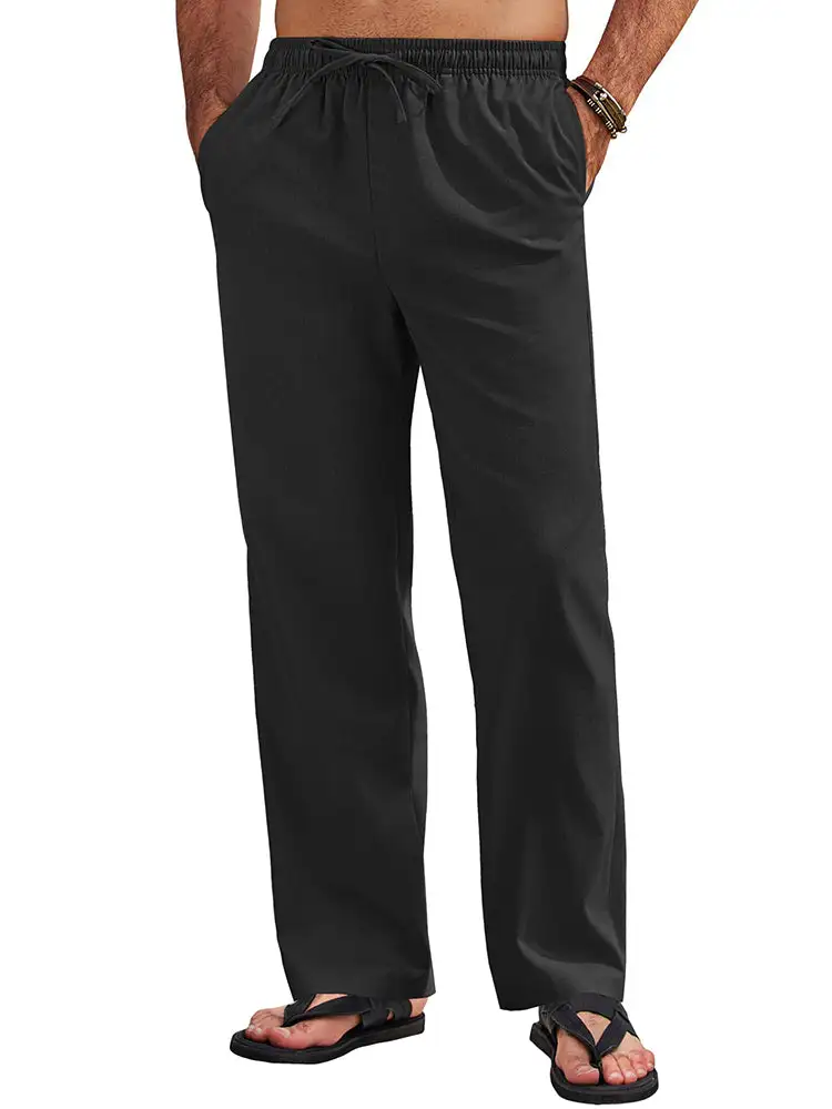 Sumer Linen Blend Beach Yoga Trousers Pants